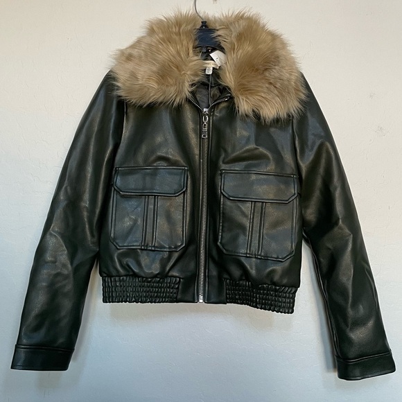 New Silence + Noise faux leather jacket size medium - Picture 2 of 10